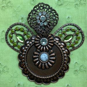 JEWELRY - Rustic Angel w/Green Stones - Pendant